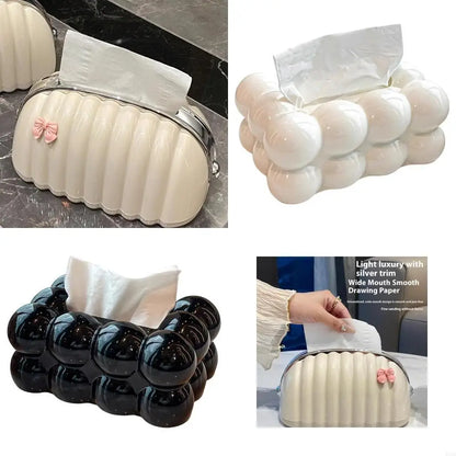 E65B Marshmallows Rabbit Design Tissue Box Paper Dispenser Great For Children's Rooms.