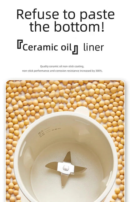 220V Mini Soy Milk Machine Electric Juicer Blender Mixer Wall Breaking Machine Soybean Milk Maker Breakfast Machine 350ml.