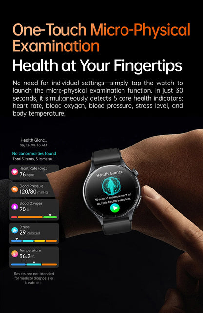 2025 New For HUAWEI Health MonitorUric Acid Blood Pressure Blood oxygen Body Analysis Smart Watch ECG+PPG Clock Smartwatch Men.