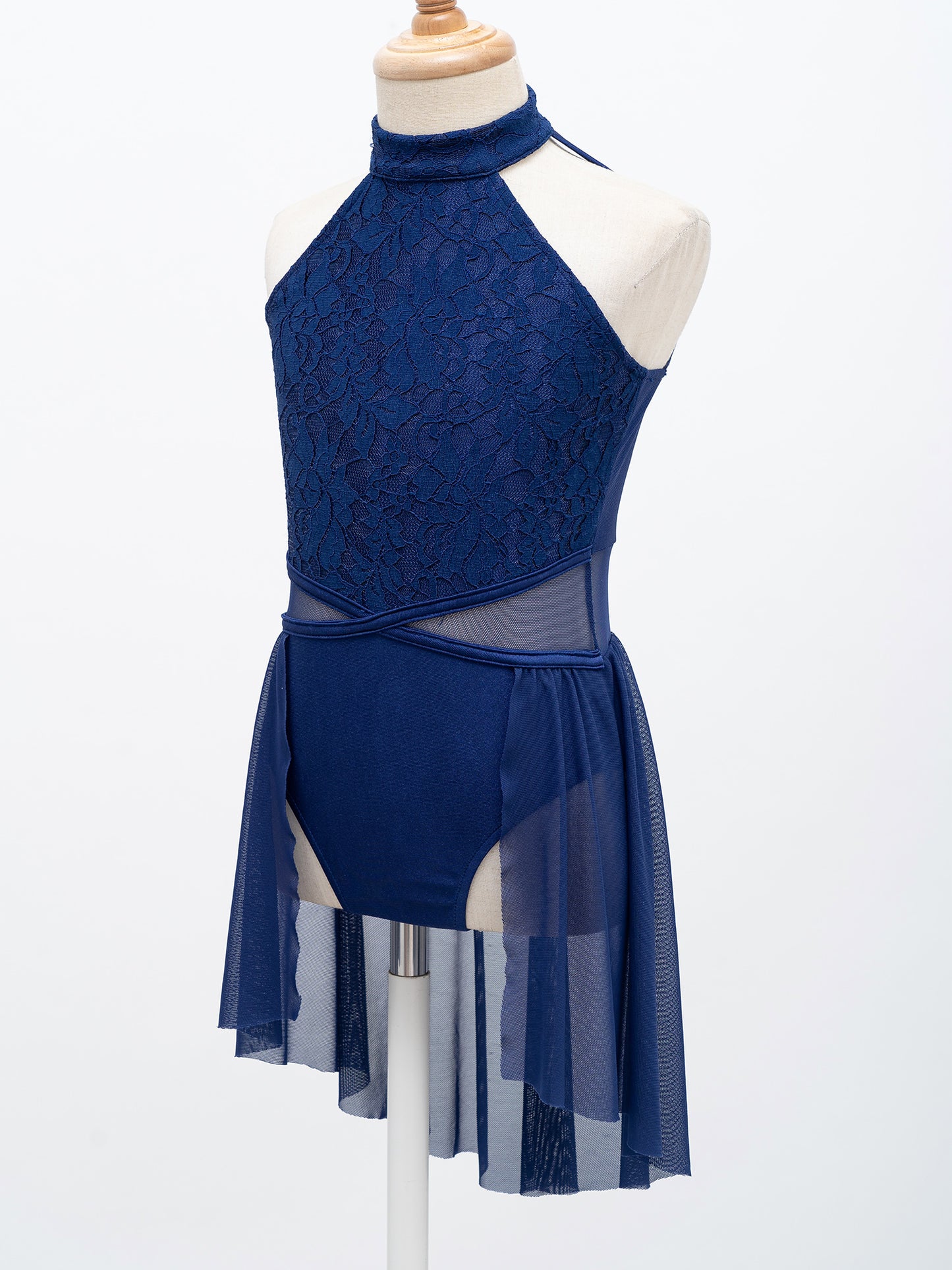 Mädchen Ballett Gymnastik Trikot lyrischen Tanz kleid ärmellose florale Spitze Tutu Tanz kleidung für Eiskunstlauf Bühnen performance.