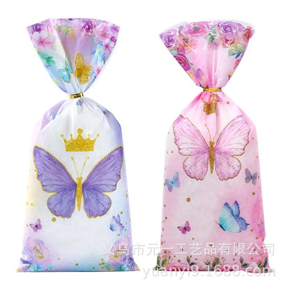 Schmetterling Geburtstag Party Dekoration Mädchen Einweg Geschirr Set Pappteller Tasse Ballon Tischdecke Schmetterling Thema Liefert.