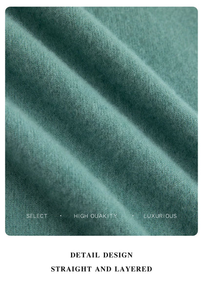 Men 100% Merino Wool Sweater Turtleneck Knitted Pullover Cashmere Warm Solid Color Clothes Business Bottoming Tops Autumn Winter