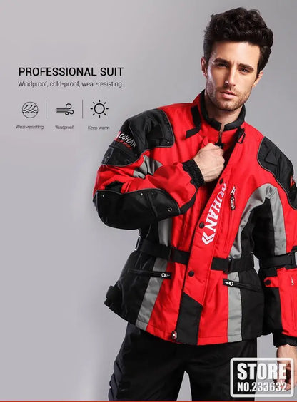 New Winter Motorcycle Jacket Warm Motorcycle Pants Wear-resistant Motorcycle Motocross Jacket Windproof Moto Protector.