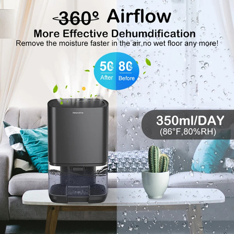 Air Dehumidifier Portable Mute Moisture Absorbers Machine Air Dryer For Home Bedroom Office Kitchen Deodorizer Dryer EU/US plug.