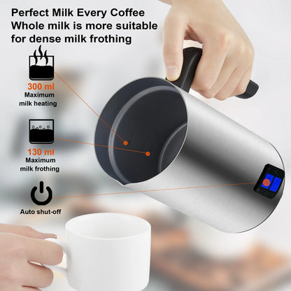 BioloMix Upgraded 4 in 1 Coffee Milk Frother Frothing Foamer Automatic Milk Warmer Cold/Hot Latte Cappuccino Chocolate.