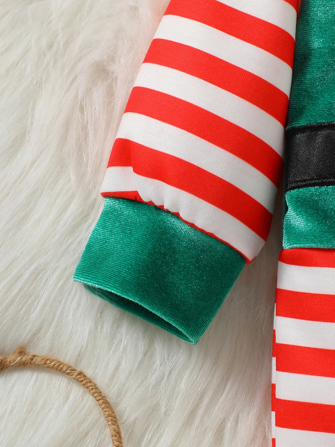 2 Stück Weihnachten Baby Unisex Overall Neugeborene süße gestreifte Kleidung Herbst Winter Jungen Mädchen Rundhals ausschnitt Langarm Bodysuit Hut.