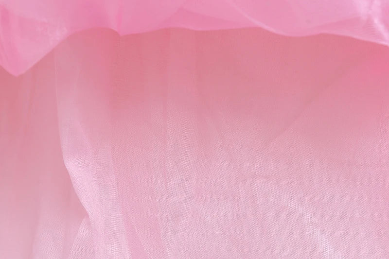 Mädchen rosa Pailletten Mesh Prinzessin Kleid, Mesh kurze Ärmel, mit Umhang, geeignet für Party, Tanz, Performance, Karnevals kleid.