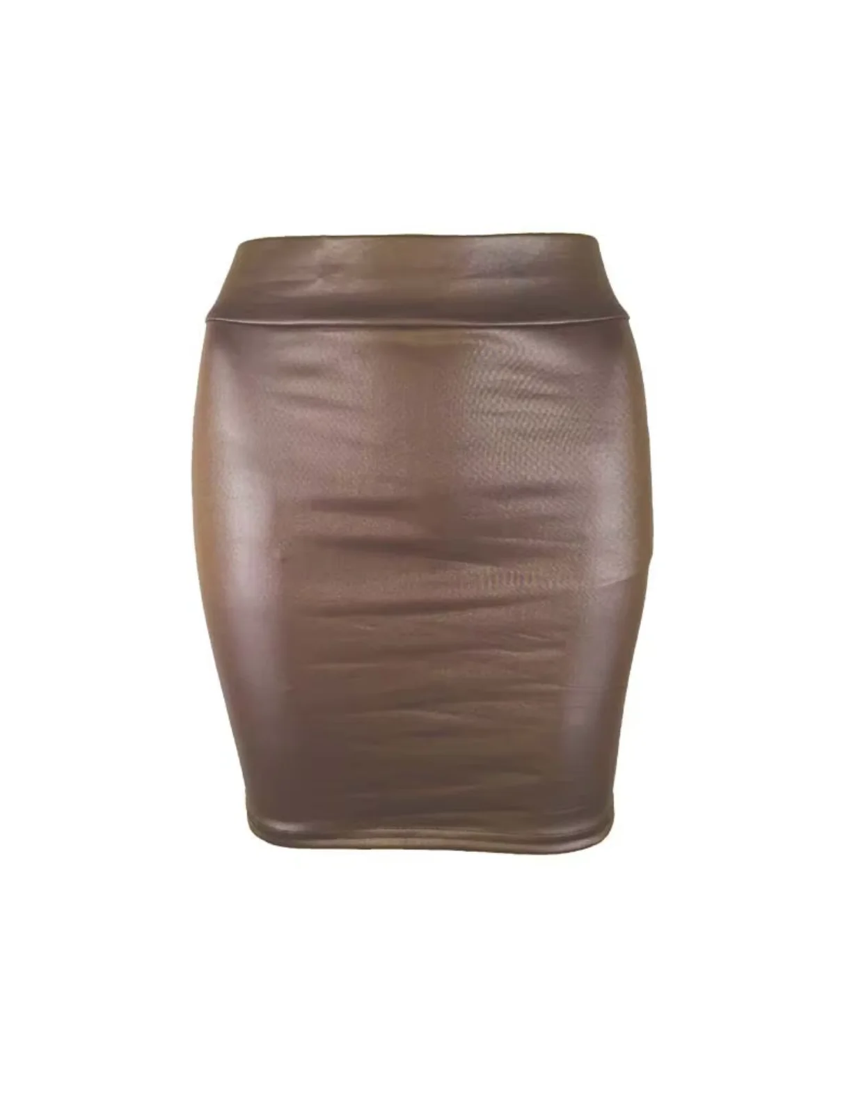 Leather Matte Slim Mini Sexy Fashion PU Hot Short High Waist Skirt Korean Nightclub Streetwear Wholesale Clothes 7ST.