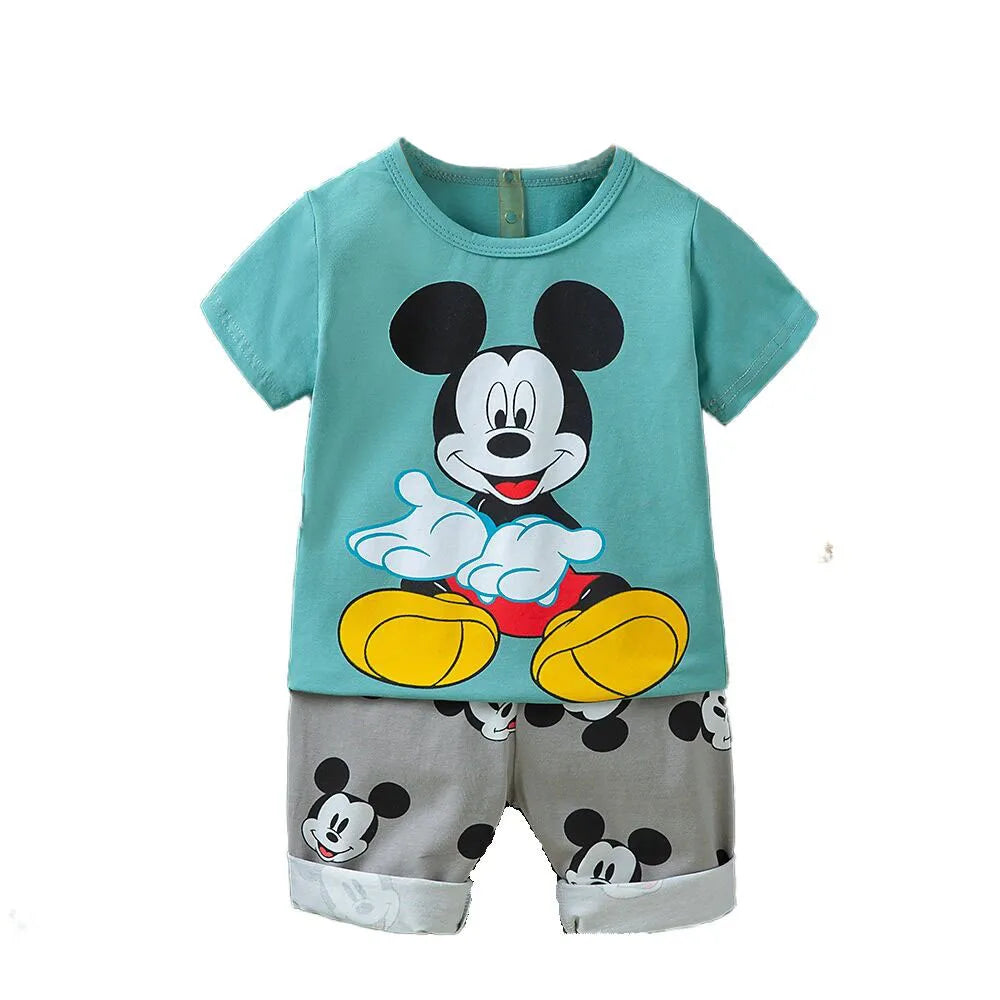 Sommer Cartoon T-Shirt Shorts Kinder Jungen Set Baumwolle T-Shirts Hosen Freizeit Jungen und Mädchen Babys Kleidung lässig 2 stücke.