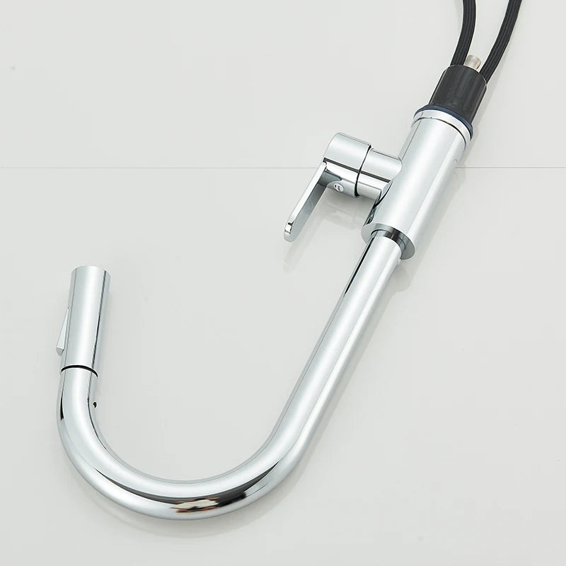 Kitchen Sink Cold Hot Water TapPull Out Kitchen Faucets 360° Rotation Kitchen Mixer Tap Single Lever Mixer Tap