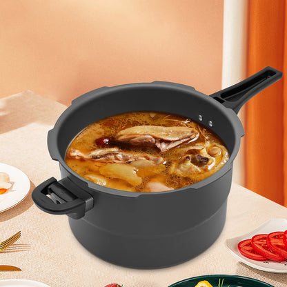 7L 24CM 80Kpa Ultra Wear-Resistant Medium Ratio Double Bottom Pressure Cooker Aluminum Alloy Pressure Cooker For Cooking Stewing.