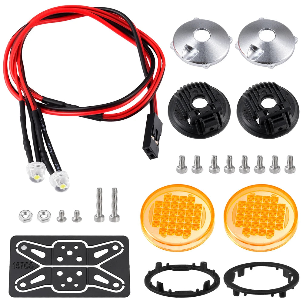 AXSPEED 1Set LED Lights Headlights Spotlight for TRX-4 TRX-6 Axial SCX10 90046 Wraith 1/10 RC Car Decoration Parts Accessories