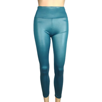 Autumn And Winter New Season Wearable Women's Tight Pants With High Waist And Sexy Faux Leather Texture Long Pants With Leggings.