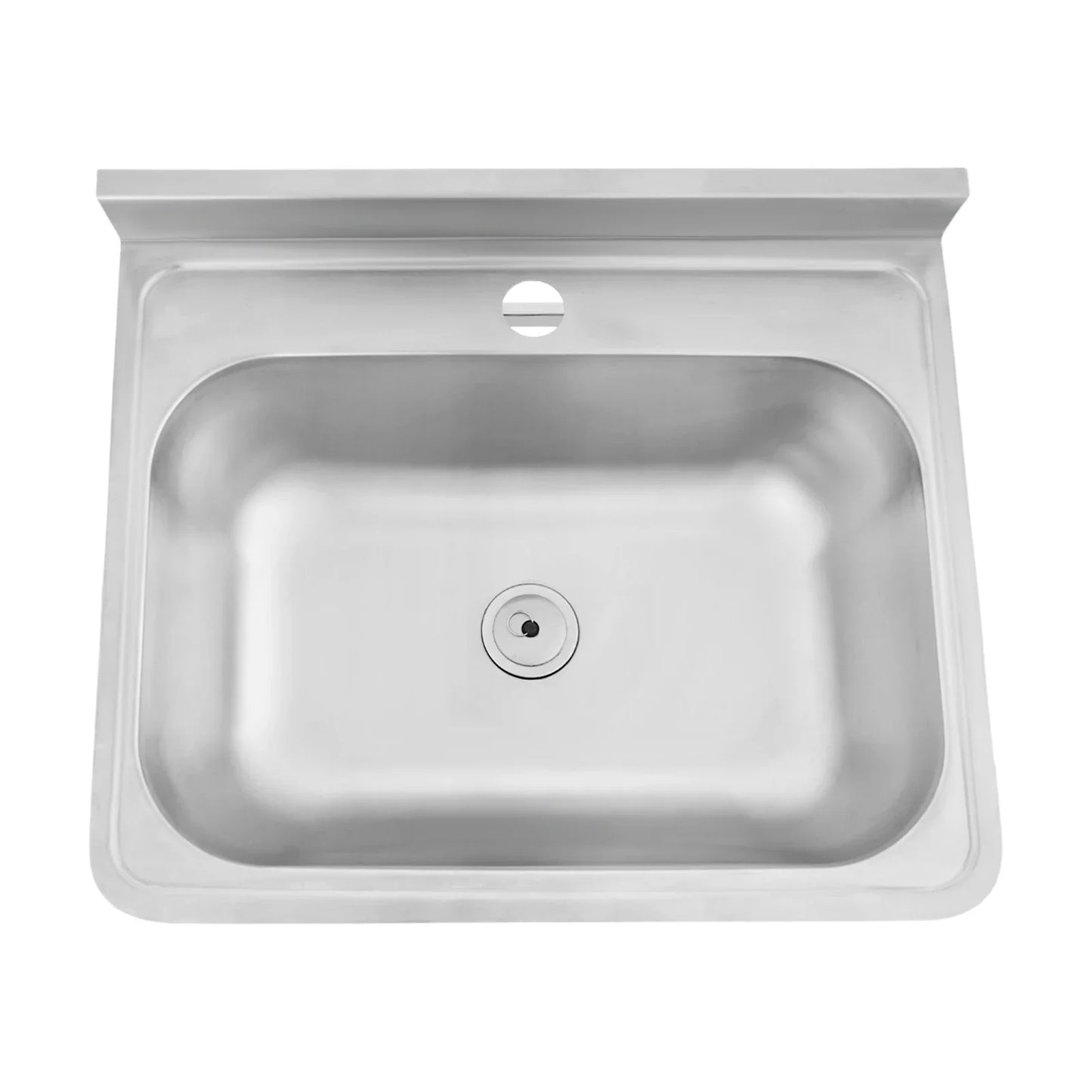 Wandwaschbecken, Waschbecken aus Edelstahl 304, Badezimmerwaschbecken, für Wohnmobile, Bars, Hotels, Cafés, Badezimmer, 43 x 29 x 13 cm (ohne Wasserhahn)
