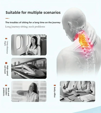 portable Inflatable Square Pillow Flocking travel neck pillow foldable waist pillow Comfortable Travel Camping Plane Pillow 1PC.