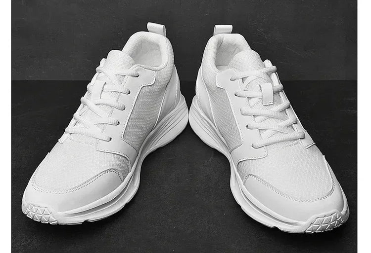 Männer Aufzug Schuhe Höhe Erhöhen Turnschuhe Schuhe für Männer 10 cm Sport Casual Schuhe Unsichtbare Innere Erhöhung 8 cm Weiße Schuhe.