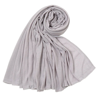 Hot Muslim Fashion Woman Soft Hijabs Scarf Shawl Plain Cotton Jersey Scarves Turban Women Long Shawls Head Wrap Headband Abaya