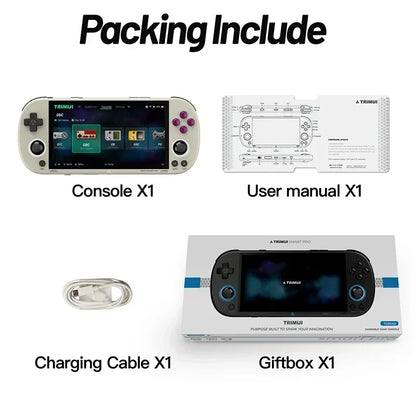 Trimui Smart Pro Handheld Game Console  4.96''IPS Screen Video Game Console Linux SystemRetro Video Game Consoles Birthday Gifts.