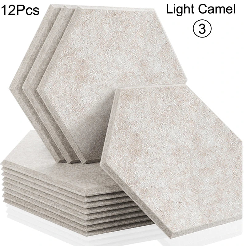 Hexagon 12 Pcs Sound Absorbing Panels Acoustic Wall Absorcion For Home Recording Studio Acoustic Insulator Door Sealing Strip