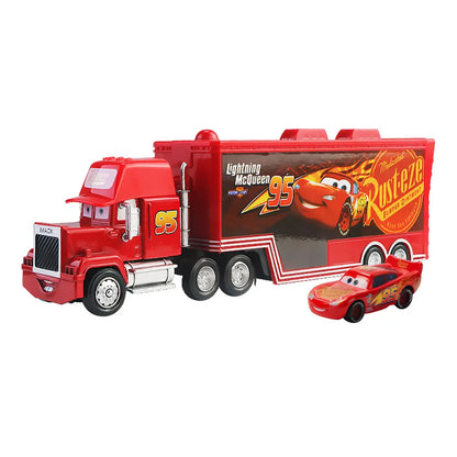 Disney Pixar Cars 2 3 Lightning McQueen Mack Uncle Jackson Storm Car Truck 1:55 Diecast Vehicle Metal Toys Gift for Children.