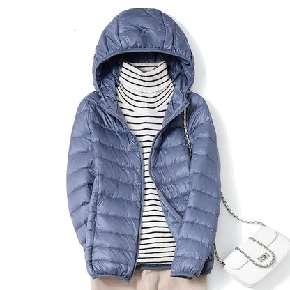 13 Farbe Neuankömmlinge Frauen Mode kurze ultraleichte dünne packbare Puffer Jacken weibliche süße Stil koreanische Daunen mäntel
