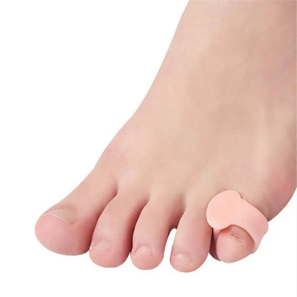 2pcs=1pair Separator Finger Feet Care Protector Silicone Toe Orthopedic Products Bunion Corrector Hallux Valgus For Pedicure.