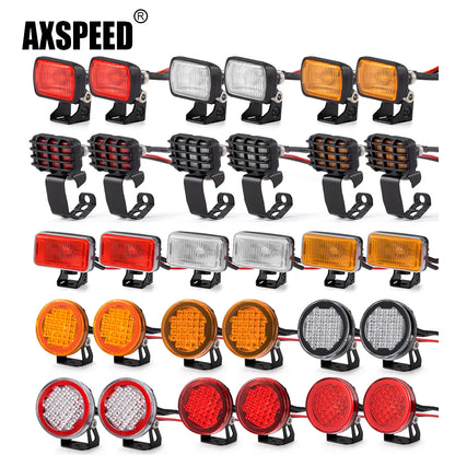 AXSPEED 1Set LED Lights Headlights Spotlight for TRX-4 TRX-6 Axial SCX10 90046 Wraith 1/10 RC Car Decoration Parts Accessories.
