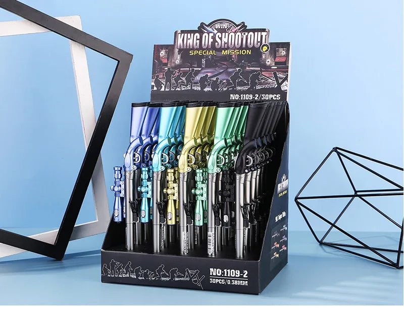 Kreative Simulation 98K Scharfschützengewehr Neutralstift mit Licht 0,38 mm schwarze Geltinte Student Schule Schreibwaren PUBG Lichter Stifte Geschenk.