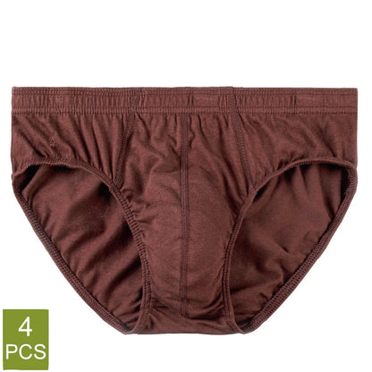 4 Pcs/Lot Men's 100% Cotton Breathable Briefs Comfortable Male Underwear Lingerie Panties Underpants Plue Size Xl -5Xl.