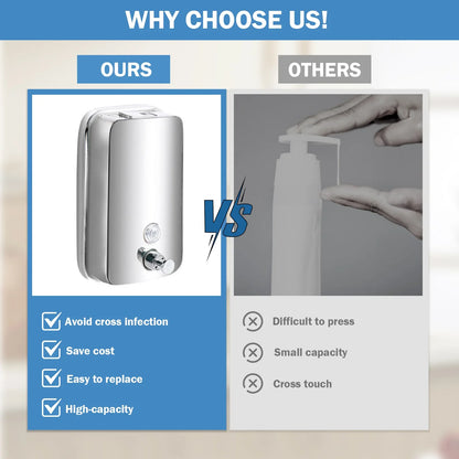 850ML/1050ML Seifenspender Edelstahl Wandmontage Badezimmer Flüssigseife Waschmittel Duschgel Aufbewahrungsflasche Toilette Küche