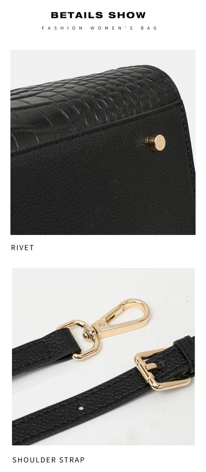 Leather  bag,women's handbag, cowhide cross-body bag, 2024 new style, light and luxurious, mother bag, large capacity.