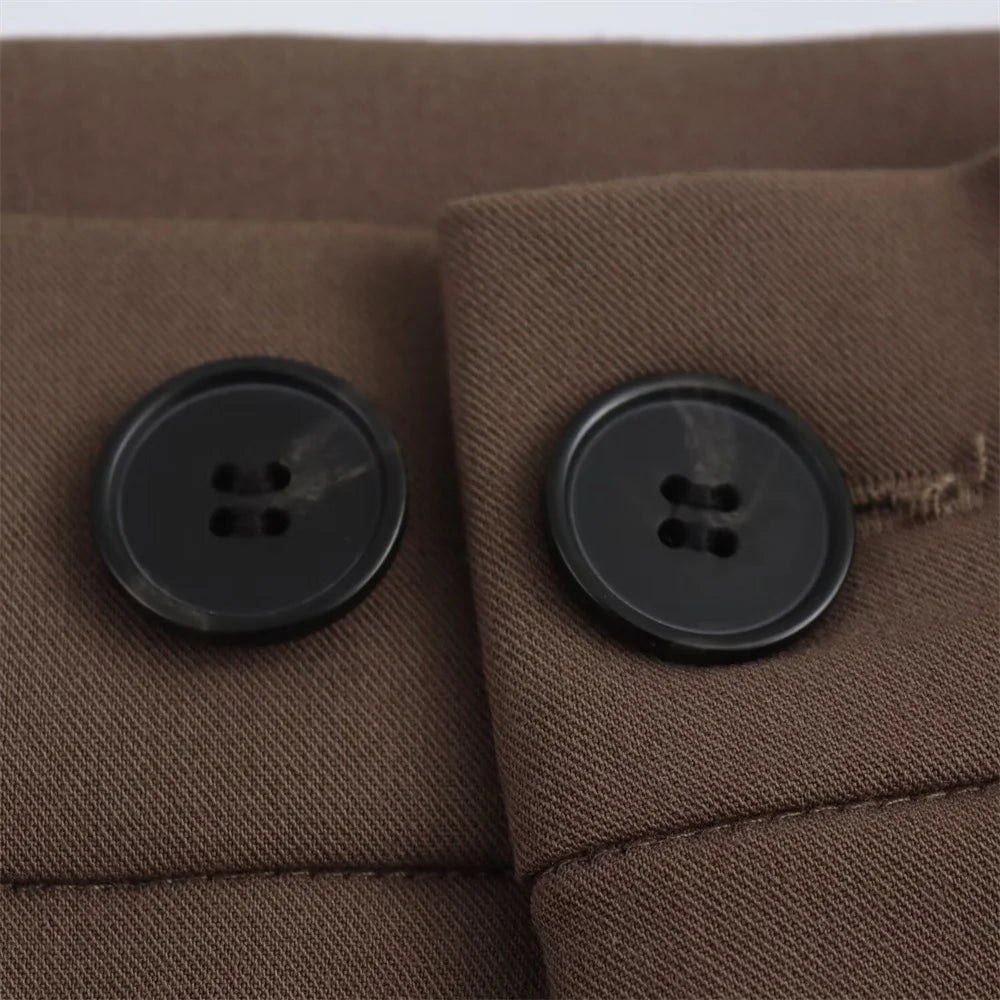 Spring and Summer New Product Women's Wear with Belt Straight Sleeve Casual Suit Coat Waist and Pants Set.