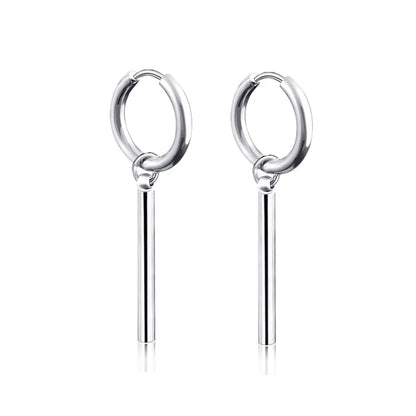 Long Hanging Crosses Leaves Pendants Hoops Woman Earrings Man Vintage Stainless steel Hip Hop Ear Piercing Jewelry Accessories.
