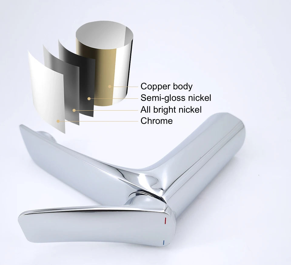 VGX Luxury Bathroom Faucets Basin Mixer Sink Faucet Gourmet Washbasin Tapware Hot Cold Water Tap Brass Chrome Black Brushed Gold