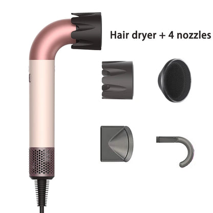 Hair dryer, 1400W high power, quick drying, lightweight body, low noise, comes with multiple types of air nozzles.
