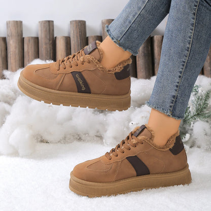 New Winter Round Toe Thick Soled Women's Boots Fashion Casual Comfortable Warm Cotton Shoes  Women's Ankle Boots.