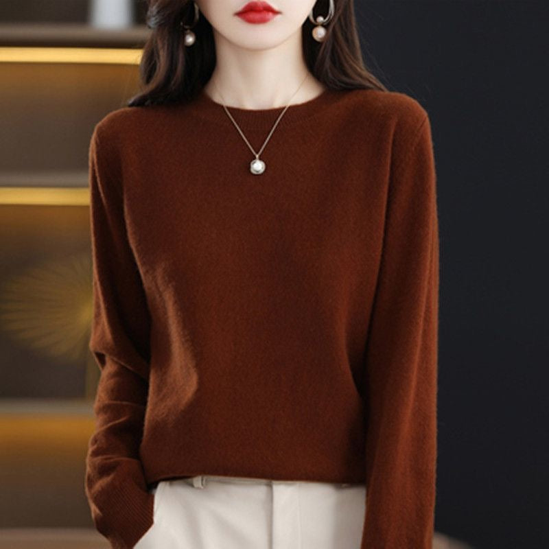 Frauen Pullover Oansatz Herbst Winter Grundlegende Pullover Warme Casual Pulls Jumper Koreanische Lange ärmeln Solide Strickwaren Bodenbildung Shirt.