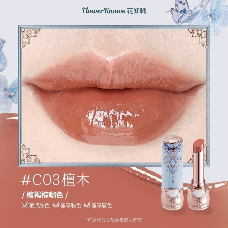 Flower Knows Butterfly Cloud Collar Collection Cosmetics Water Non Stick Cup Lipstick Lght Film-forming Solid Lip Gloss Makeup