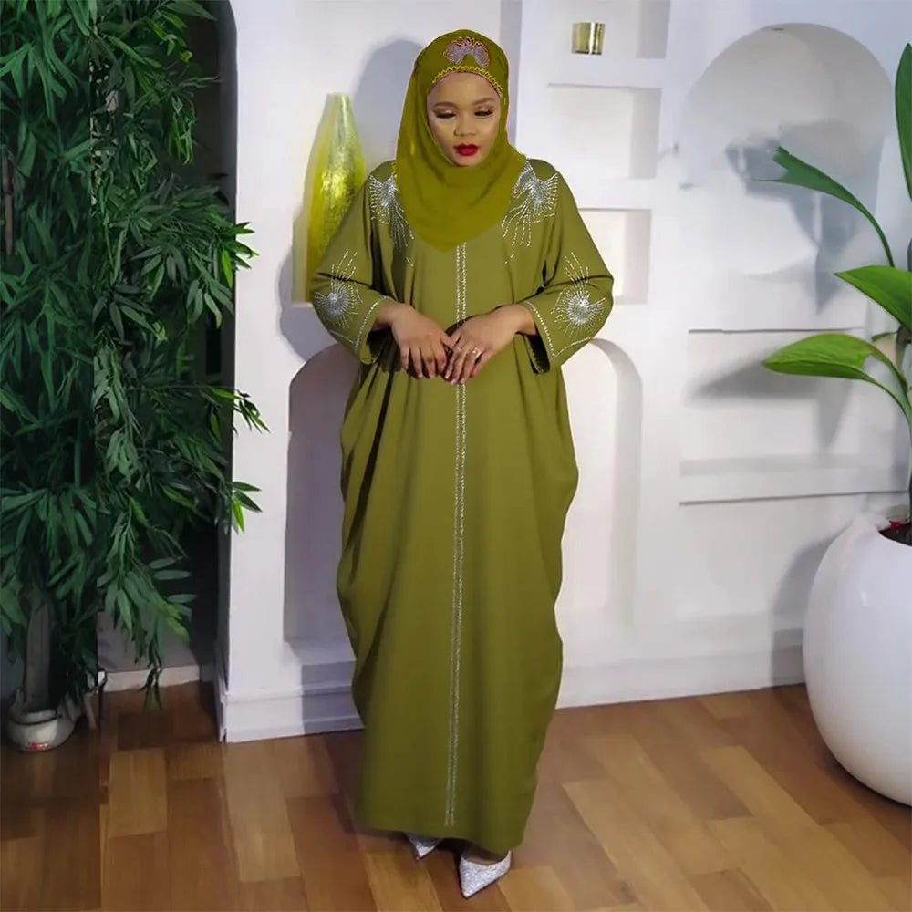 Abayas For Women Dubai Luxury 2025 African Muslim Fashion Dress Caftan Marocain Evening Party Dresses Boubou Robe Djellaba Femme.