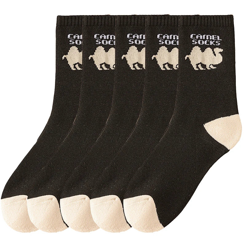 5 Pairs Men Thicken Warm Socks High Quality Casual Comfortable Soft Against Cold Snow Winter Middle Tube Women Male's Sock.