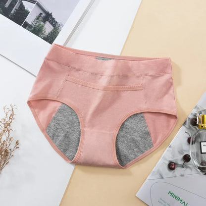Women's Panties UnderwearLeakproofBreathable Briefs MenstrualPants PlusSizeWaterproof Mid Waist Organic Cotton Protective Briefs