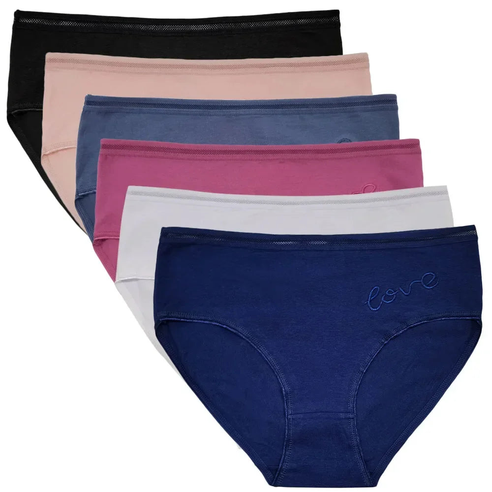 Panties Plus Size Cotton Underwear Women Briefs Woman Knickers Lady Lingerie Girl intimate Large 3 Pieces/Lot.