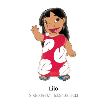Niedliche Cartoon-Lilo und Stitch-Luftballons, alles Gute zum Geburtstag, Party, Babyparty, Dekorationen, Kindergeschenke, Einweggeschirr