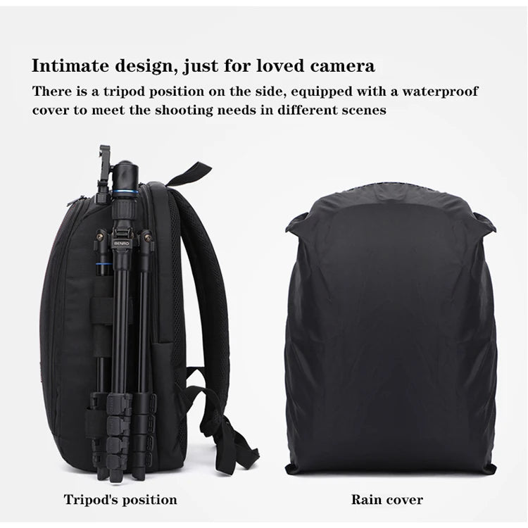 SLR digital camera backpack outdoor large capacity SLR camera bag 15.6-inch laptop backpack can accommodate SLR cameras and mult.