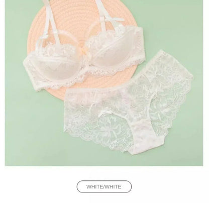 BANERDANI Light Luxury French Pure Desire Triangle Cup Breathable New Spring/summer Breathable Sexy Lace Not Empty Cup Bra Cover.