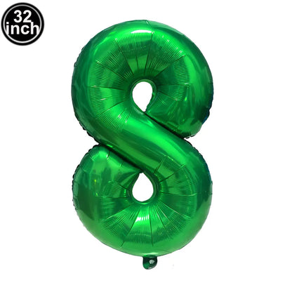 Blauer Ballon mit großen Zahlen, 32 Zoll, 0, 1, 2, 3, 4, 5, 6, 7, 8, 9, Geburtstag, Bachelorette-Luftballons, Figur, Golob-Party-Ballon-Dekoration