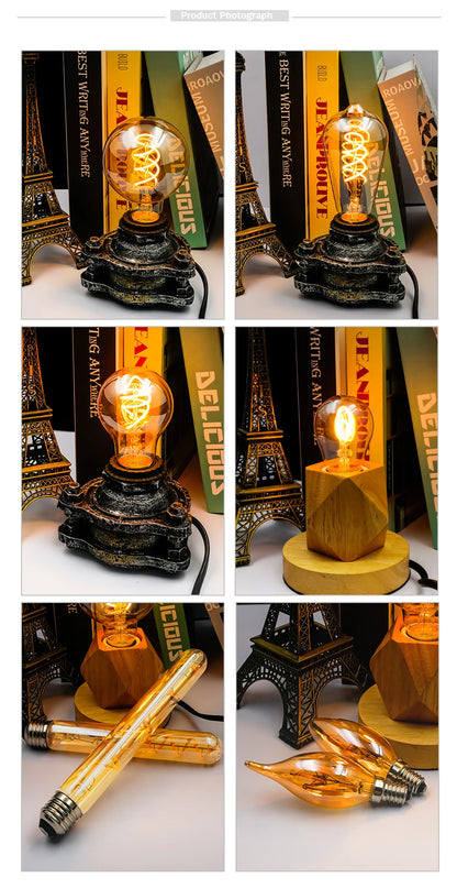 E14 E27 Spirale Licht G80 G95 G125 LED Glühlampe 220V 4W 2200K Retro Vintage Lampen dekorative Beleuchtung dimmbare Edison Lampe.