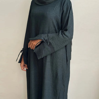 Dubai Turkey Solid Color Casual Muslim Long Loose Maxi Dress Robe Women Abaya Middle East Dubai Turkey.
