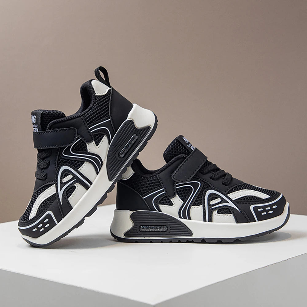 Autumn Children's Sport Shoes PU Leather Teenager Kid's Sneakers Anti-slippery Trend Fashion Girl's Sneakers Boy Running Shoes.