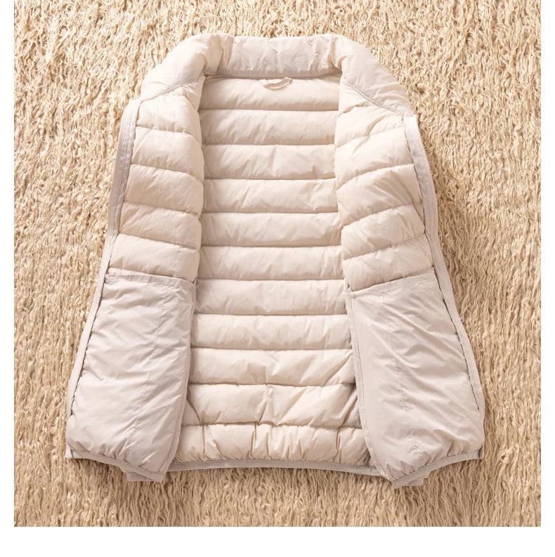 12 Farben 90% weiße Enten Daunen Frauen ärmellose Jacken 2023 Neuankömmlinge weibliche ultraleichte packbare Weste Frauen Mäntel
